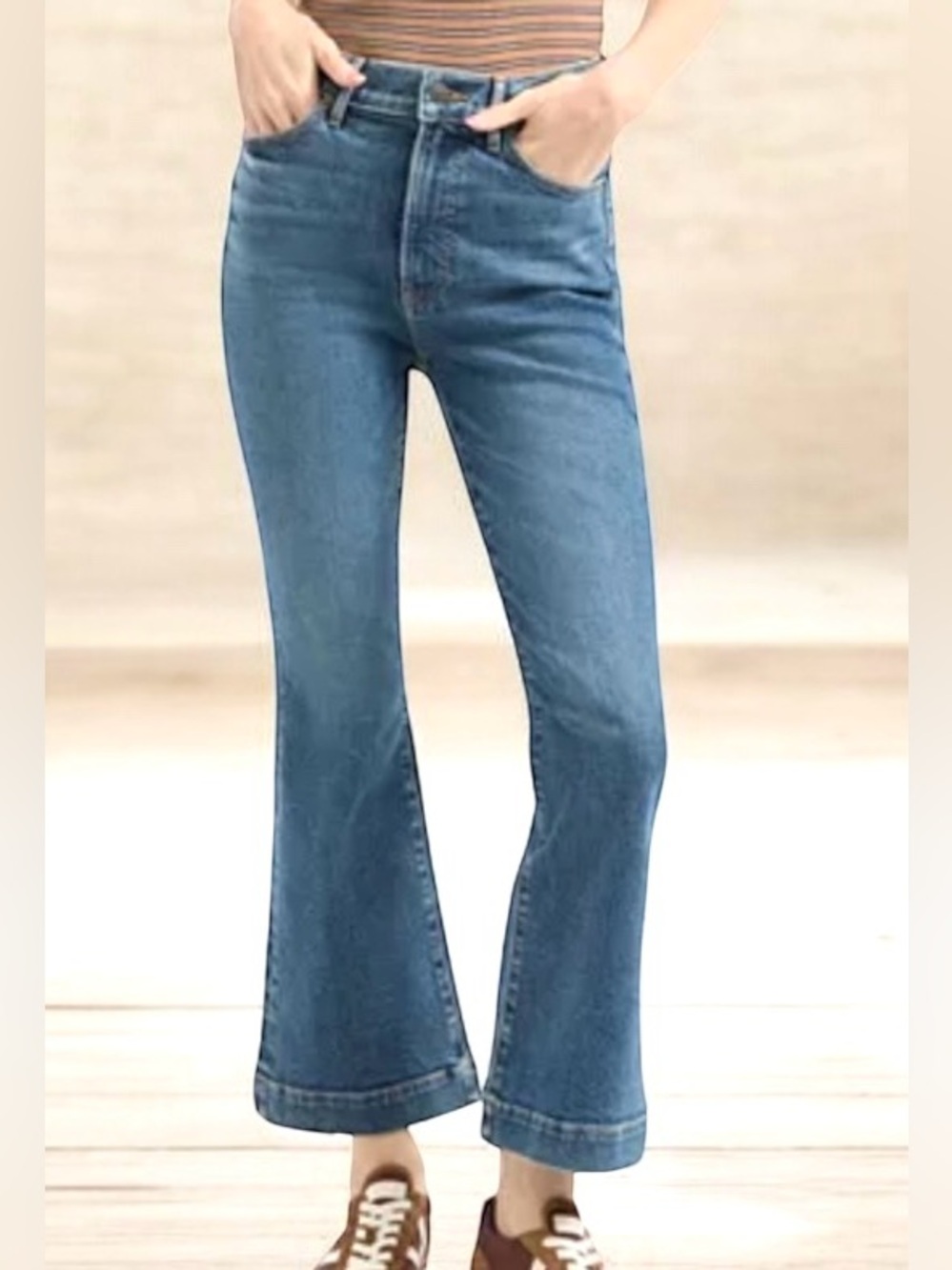 Veronica Beard Carson Ankle Flare High Rise Jeans